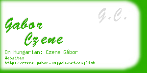 gabor czene business card