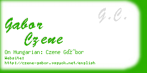 gabor czene business card
